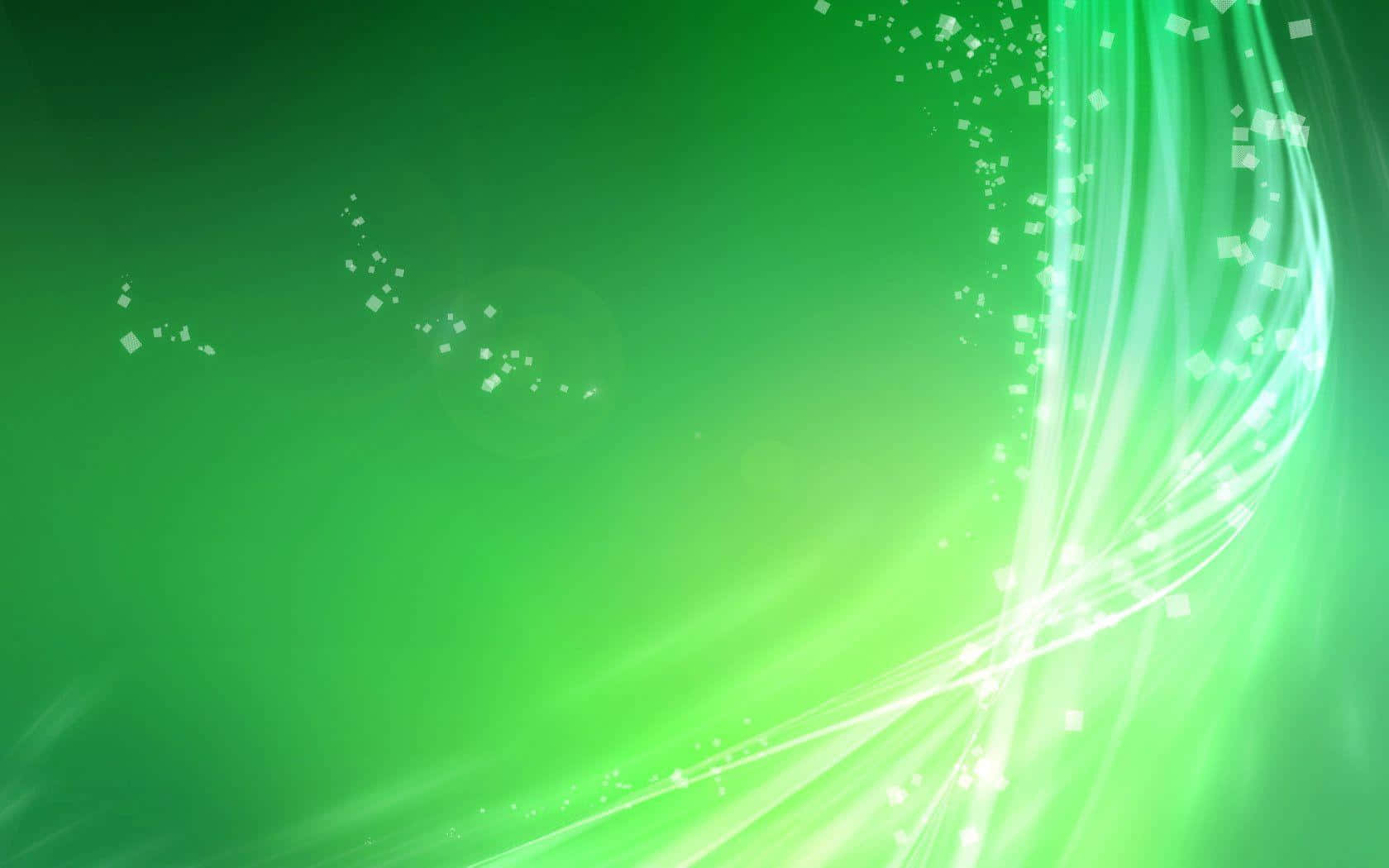 Green Abstract Background With Light And Stars
