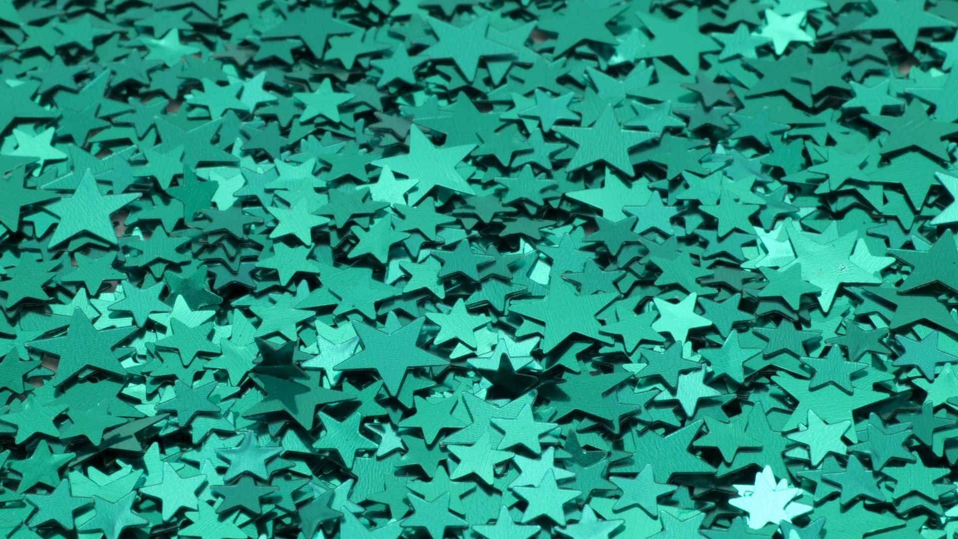 Green Aesthetic Desktop Stars Wallpaper