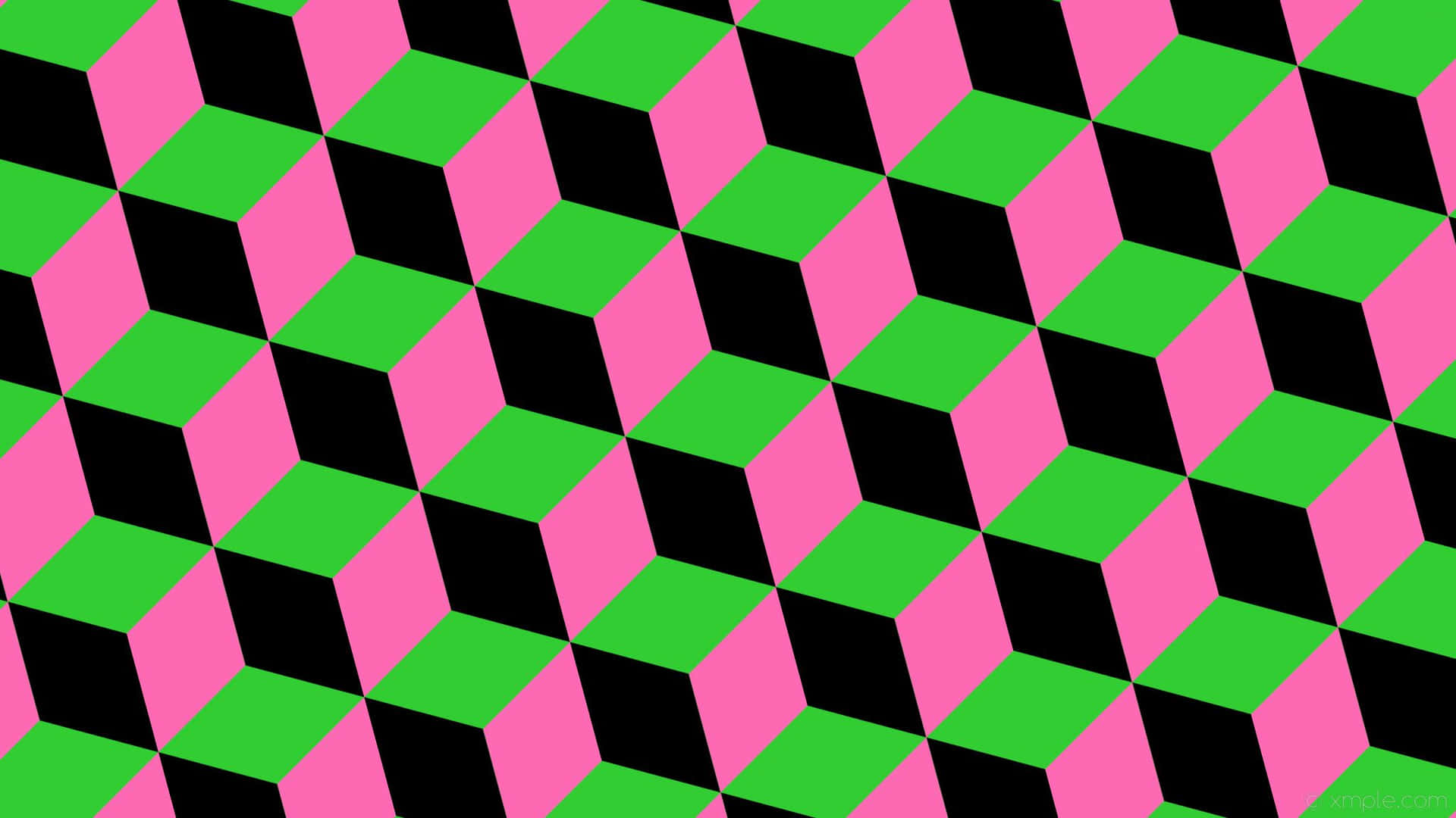 A Pink And Black Tiled Pattern With A Pink And Black Background Wallpaper
