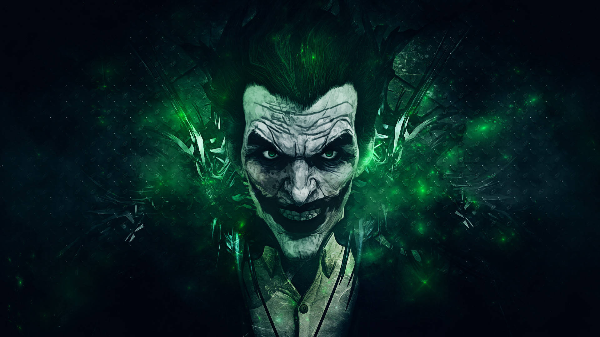 Grünesästhetisches Joker-desktop-hintergrundbild. Wallpaper
