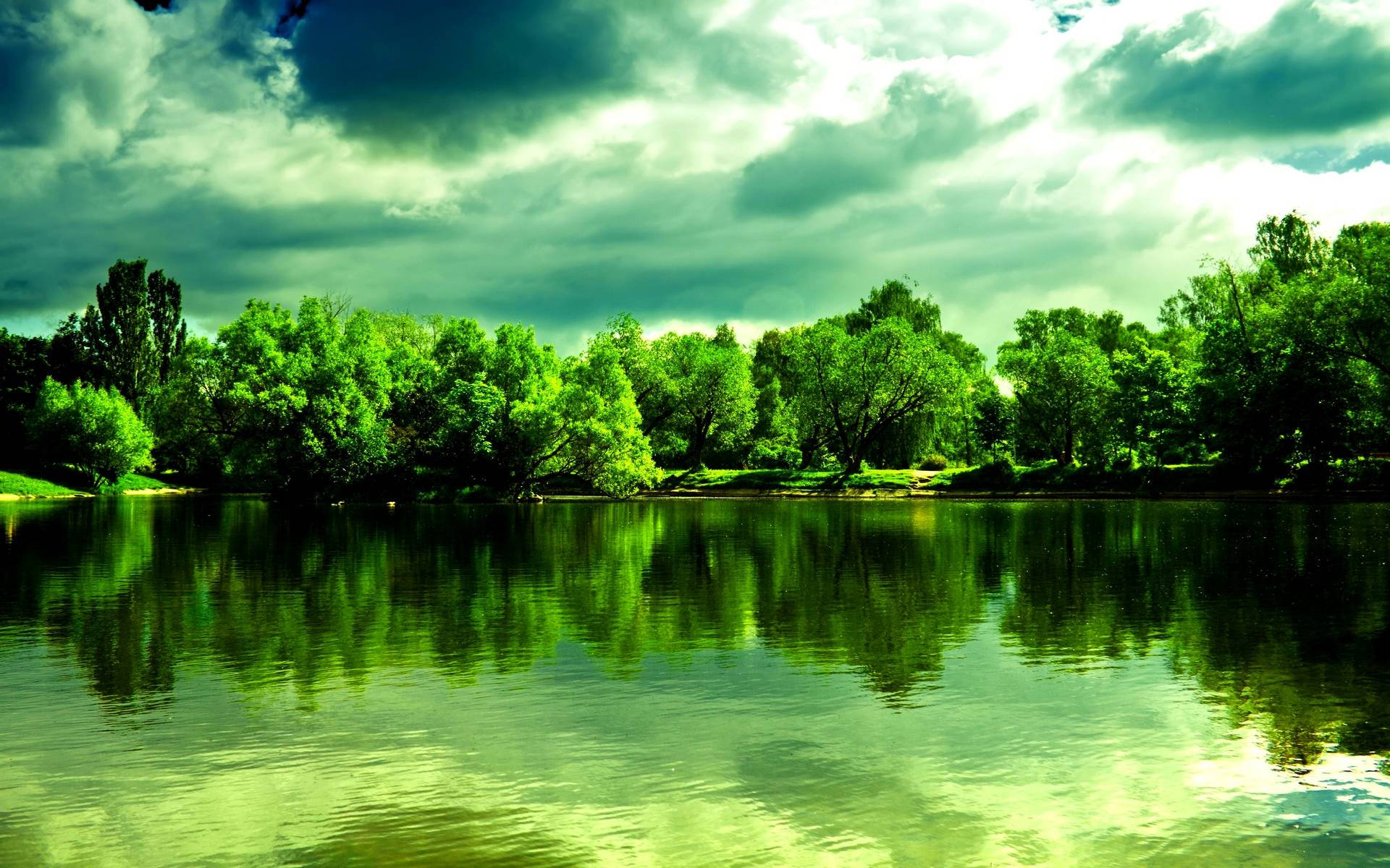 Green Aesthetic Lake