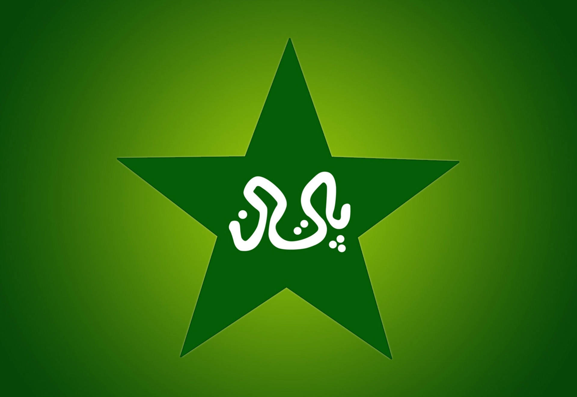 Grönestetisk Pakistan Cricket-logotyp. Wallpaper