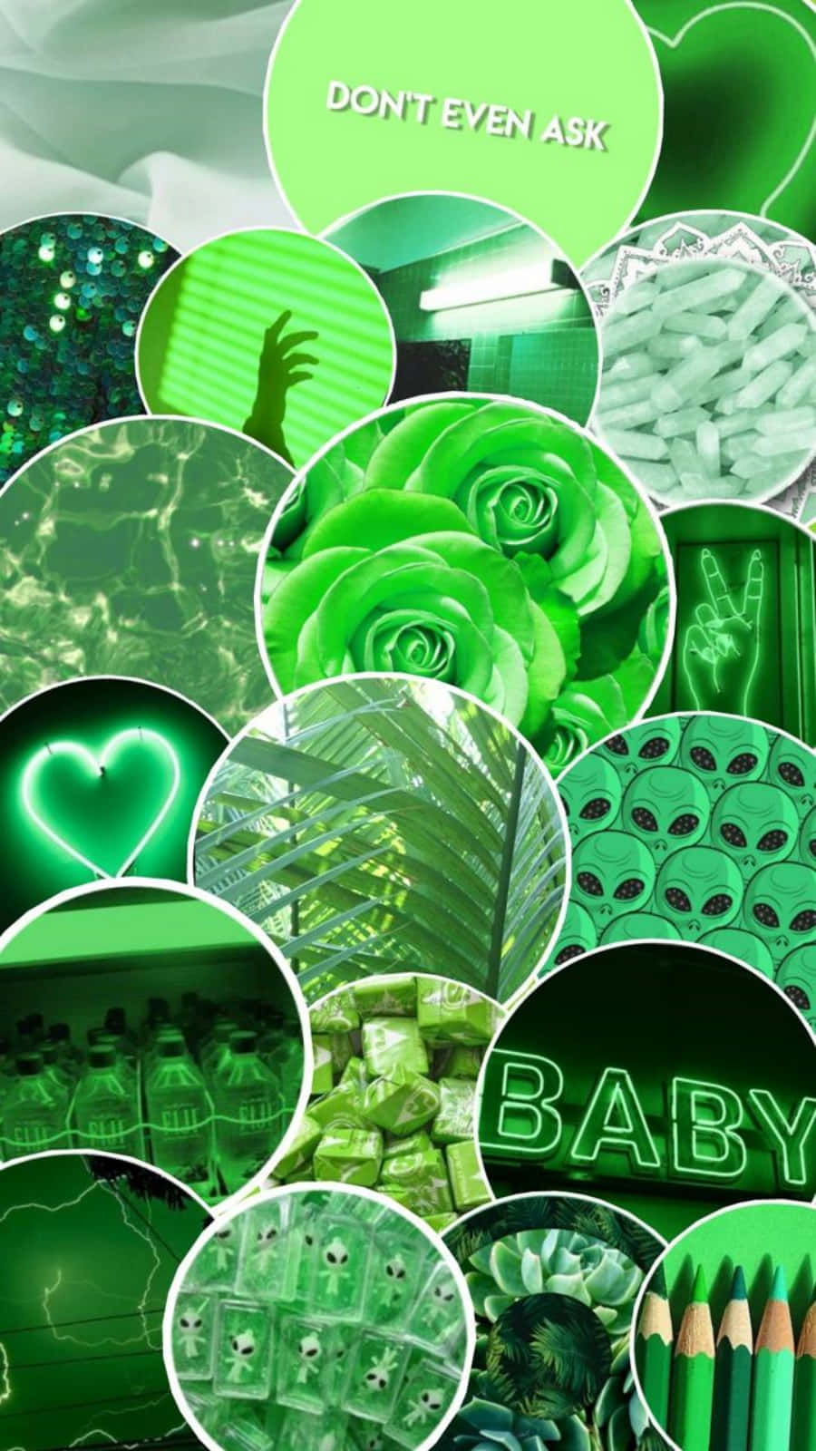 Green Aesthetic Circles Picture