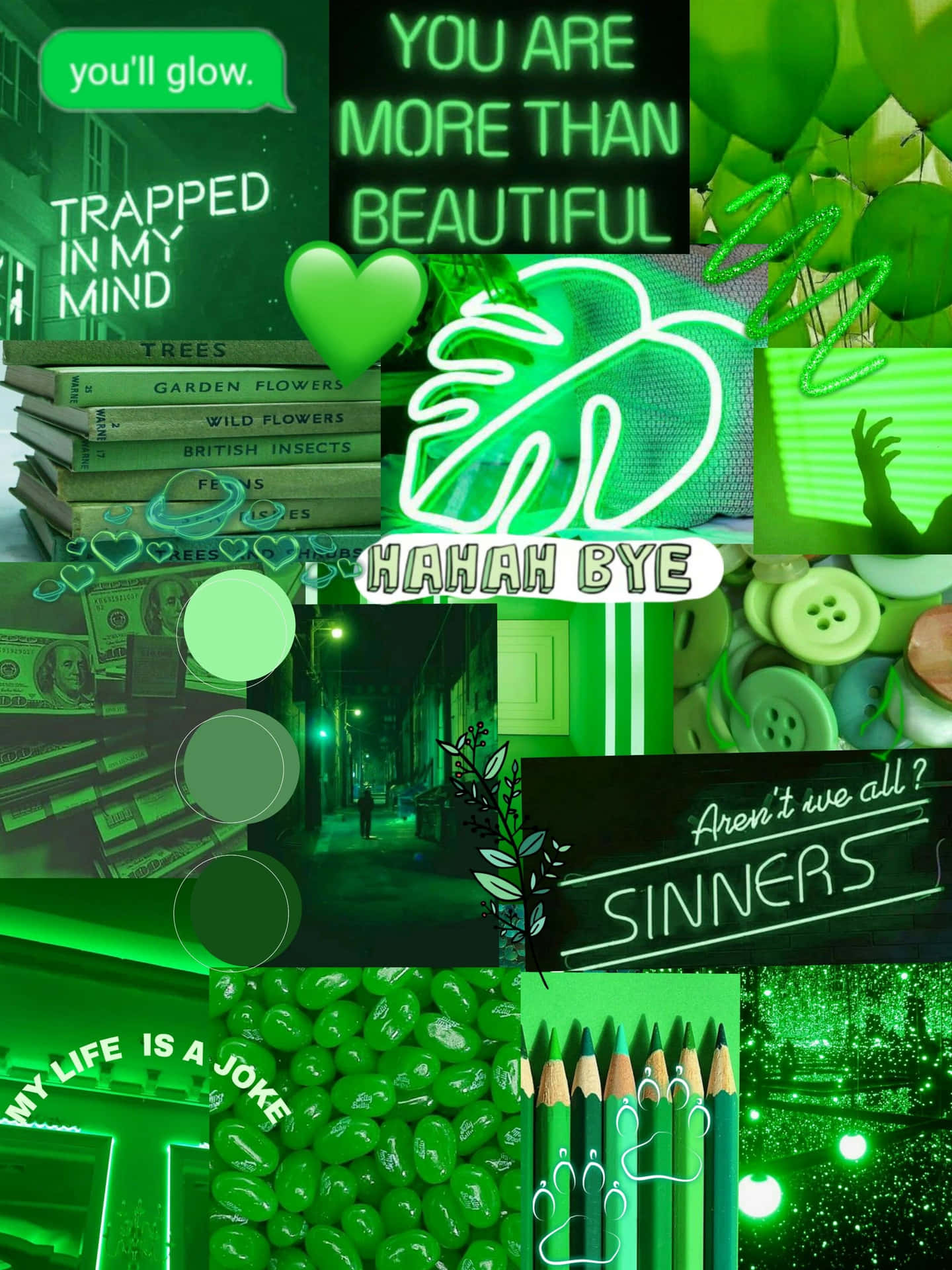 Download Neon Green Aesthetic Picture | Wallpapers.com