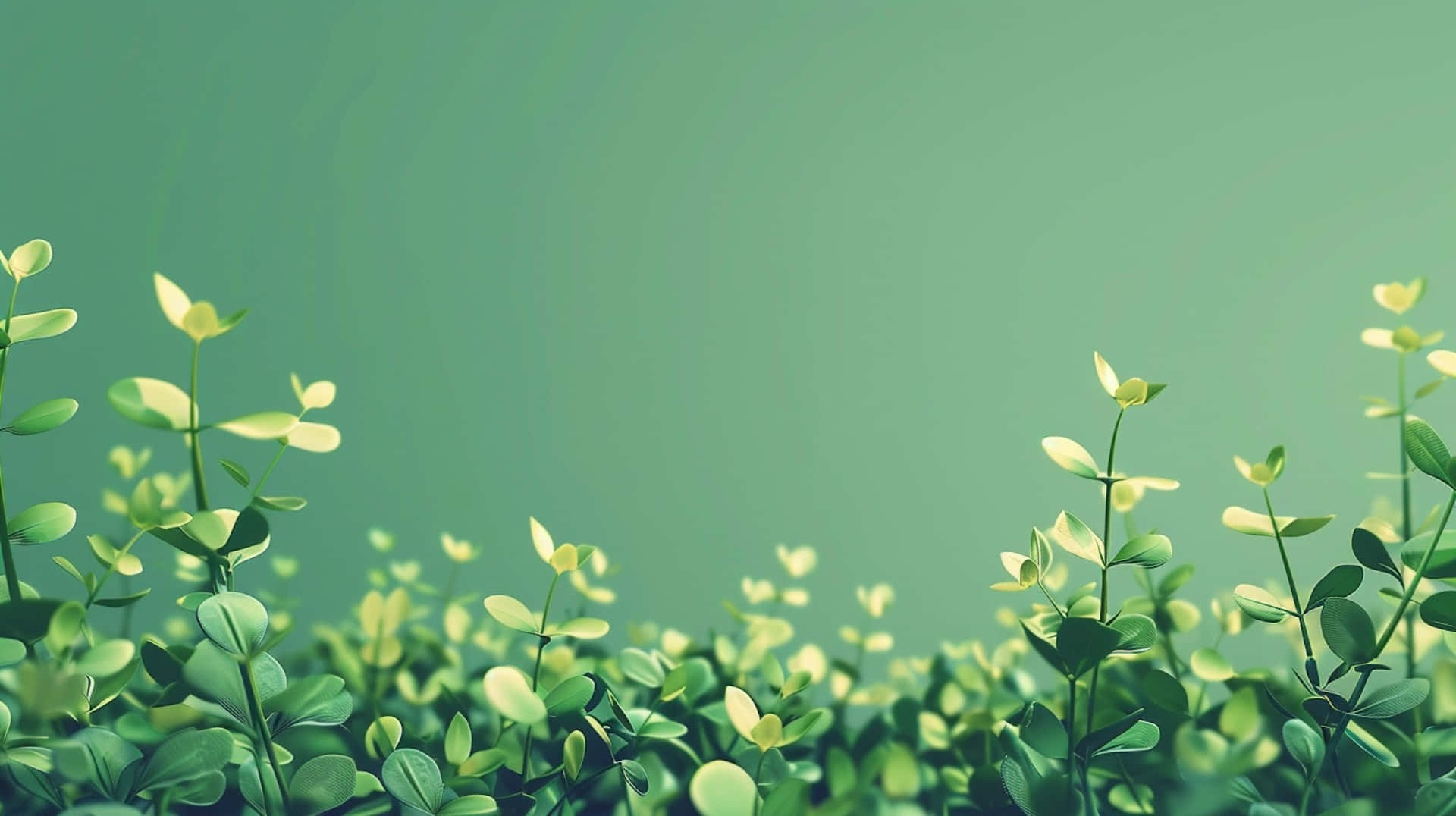 Green Aesthetic Plant Growth Background Wallpaper