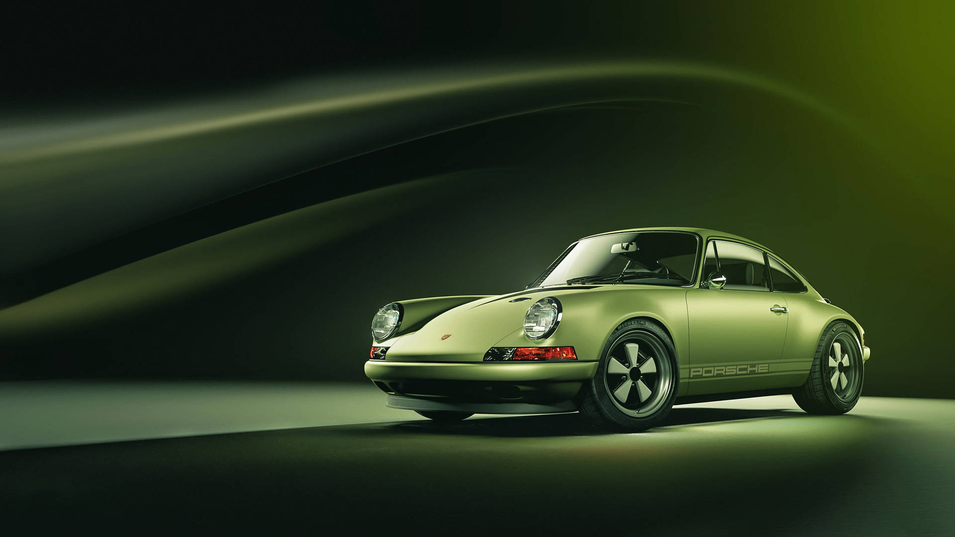 Green Aesthetic Singer Porsche Wallpaper