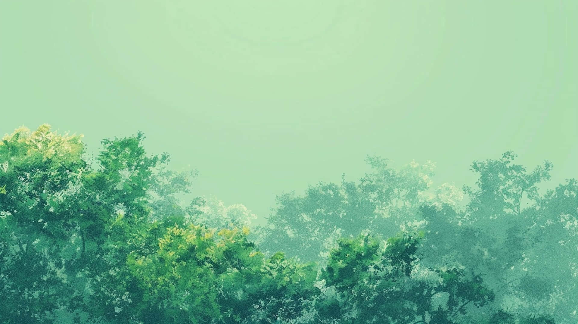 Green Aesthetic Treetop Backdrop Wallpaper