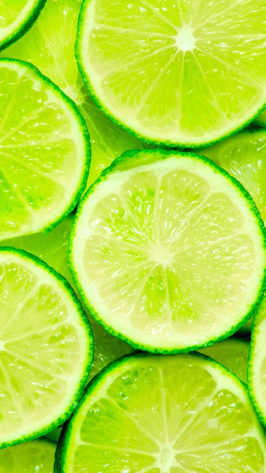Green Aesthetic Tumblr Lime Slices Wallpaper