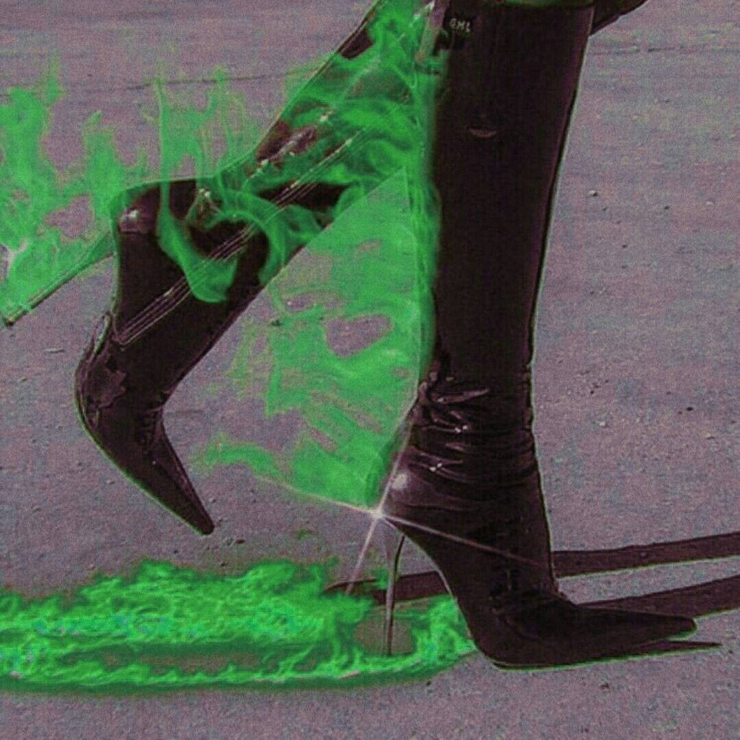 Green Aesthetic Tumblr Smoking Boots
