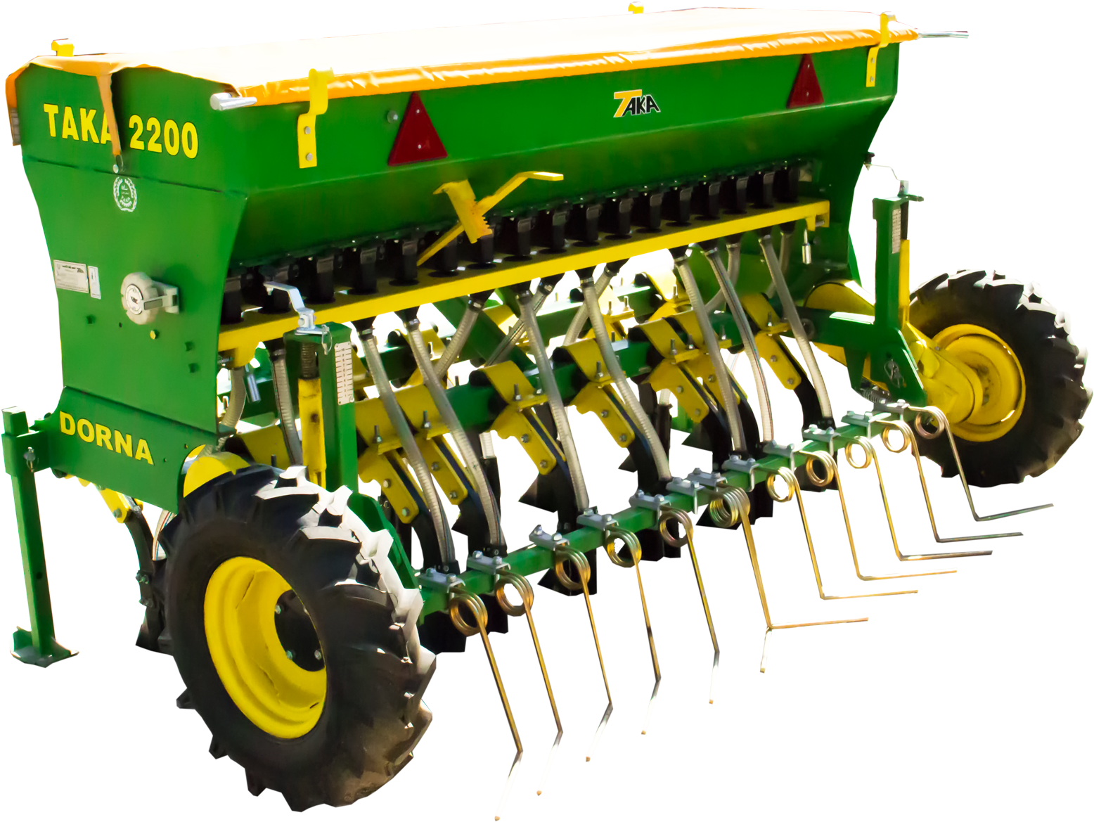 Green Agricultural Seed Drill Machine PNG