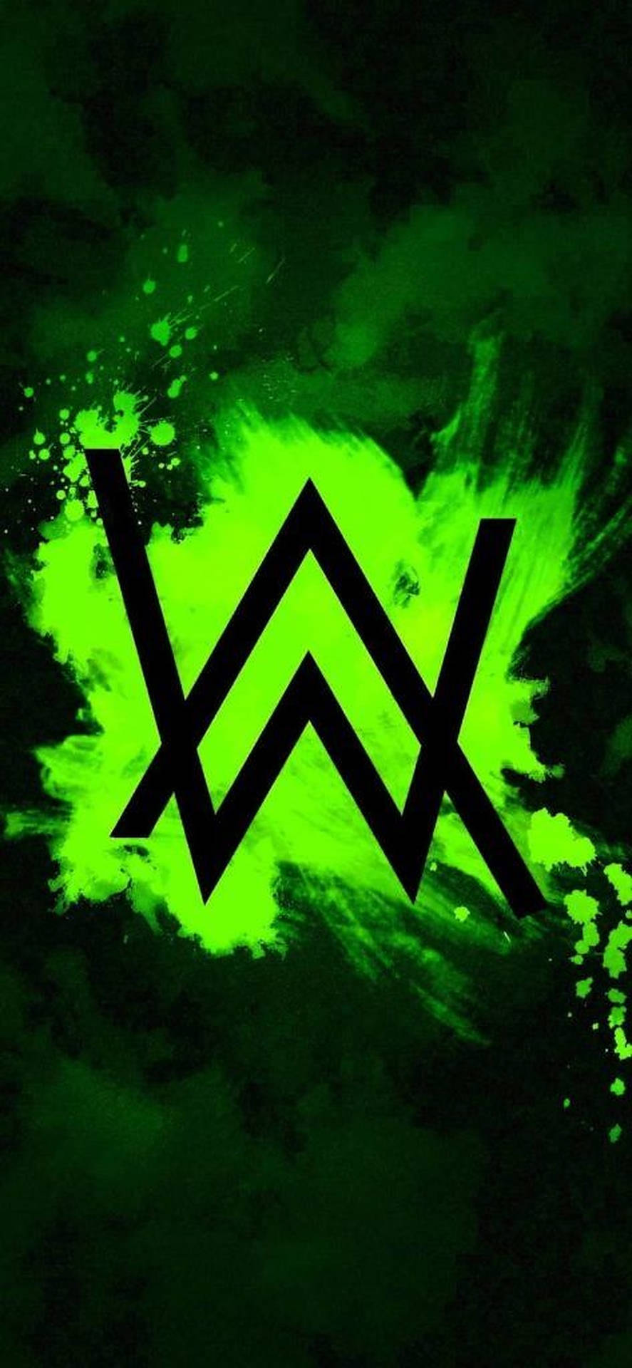 Green Alan Walker Logo Wallpaper