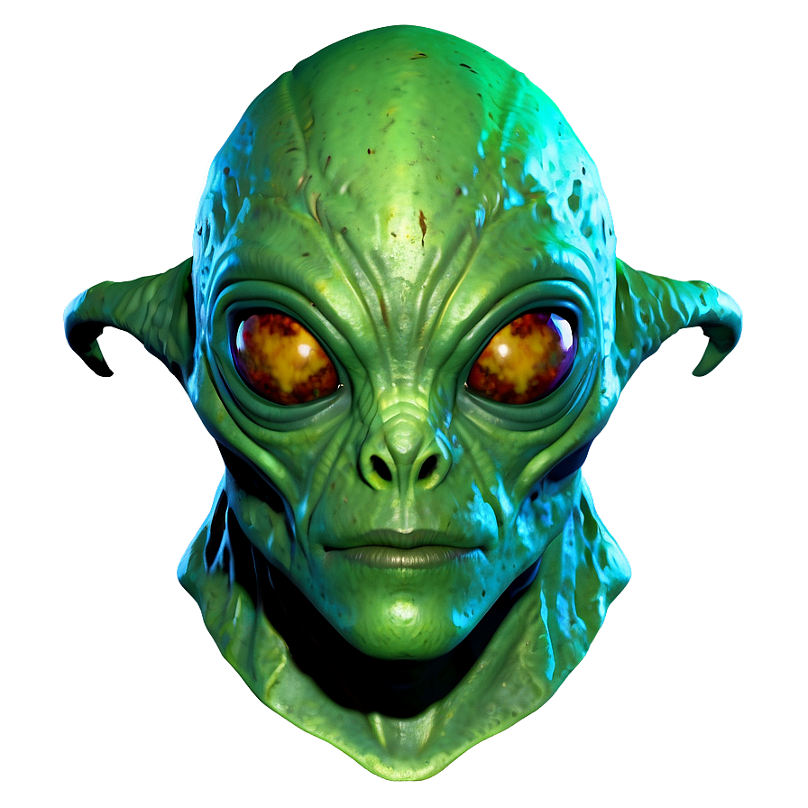 Green Alien Head Png 05032024 PNG