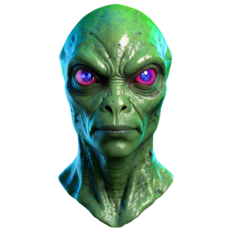 Green Alien Head Png 05032024 PNG