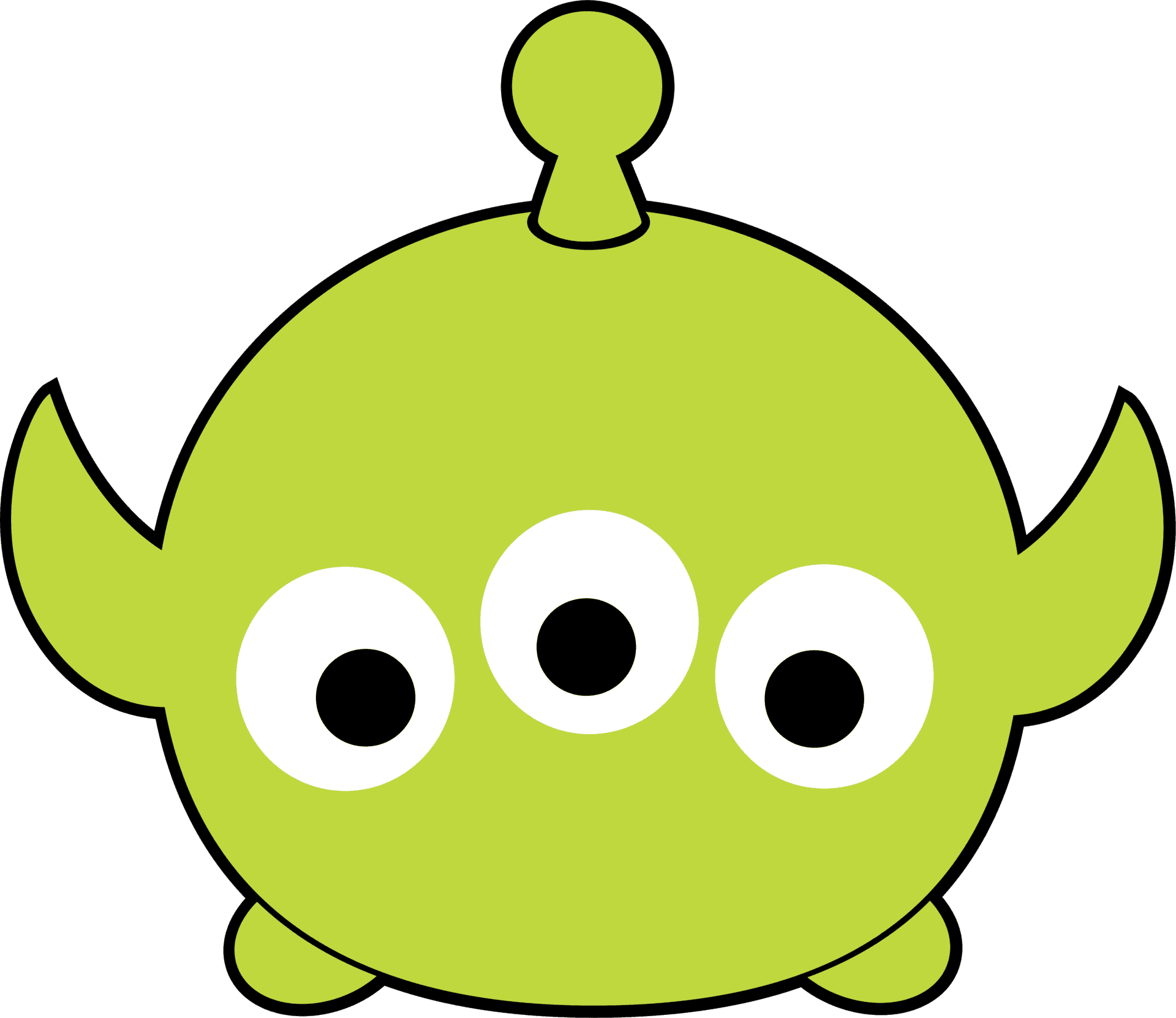 Green Alien Tsum Tsum Graphic PNG