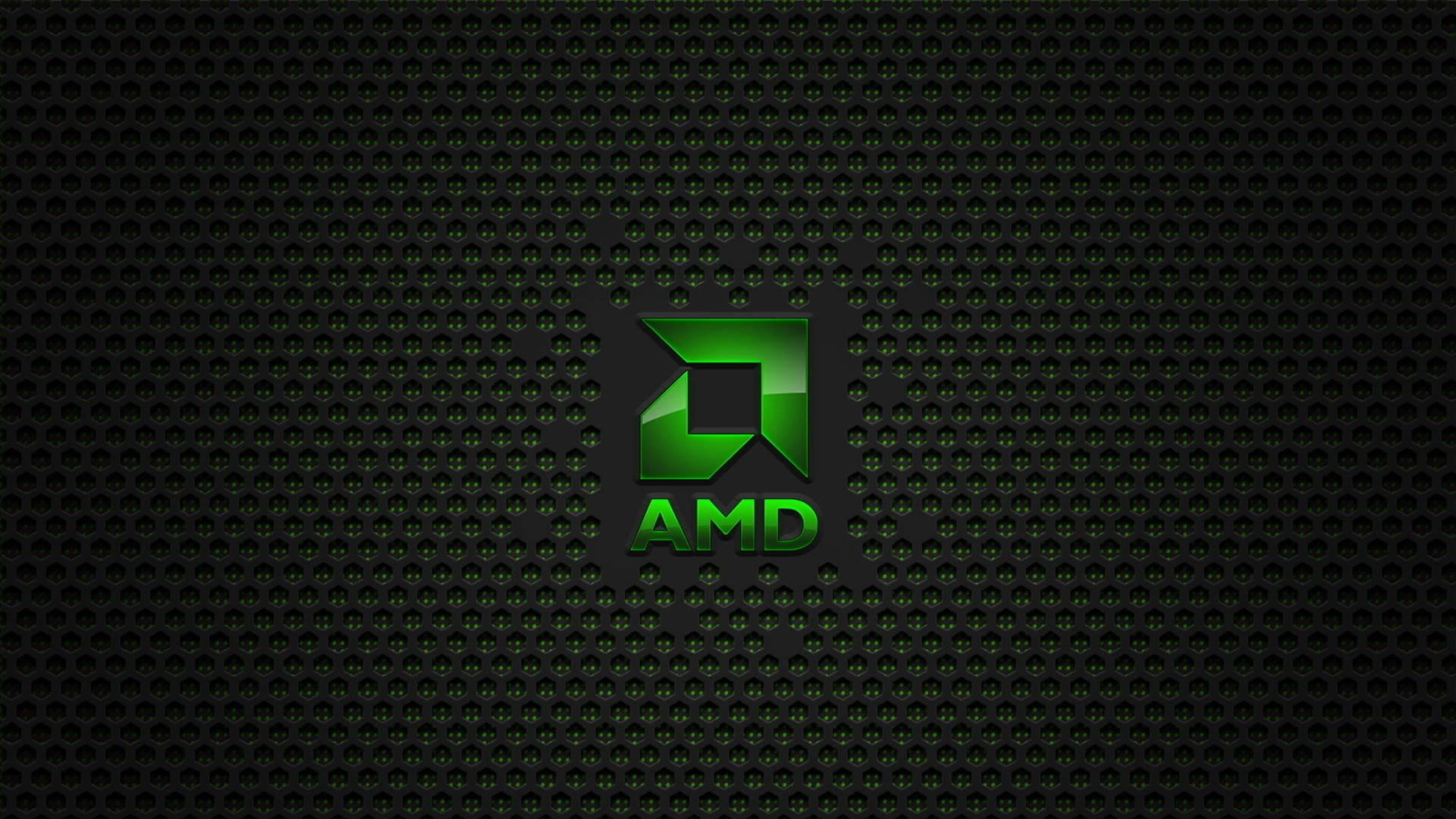 Green AMD Logo Mesh Wallpaper
