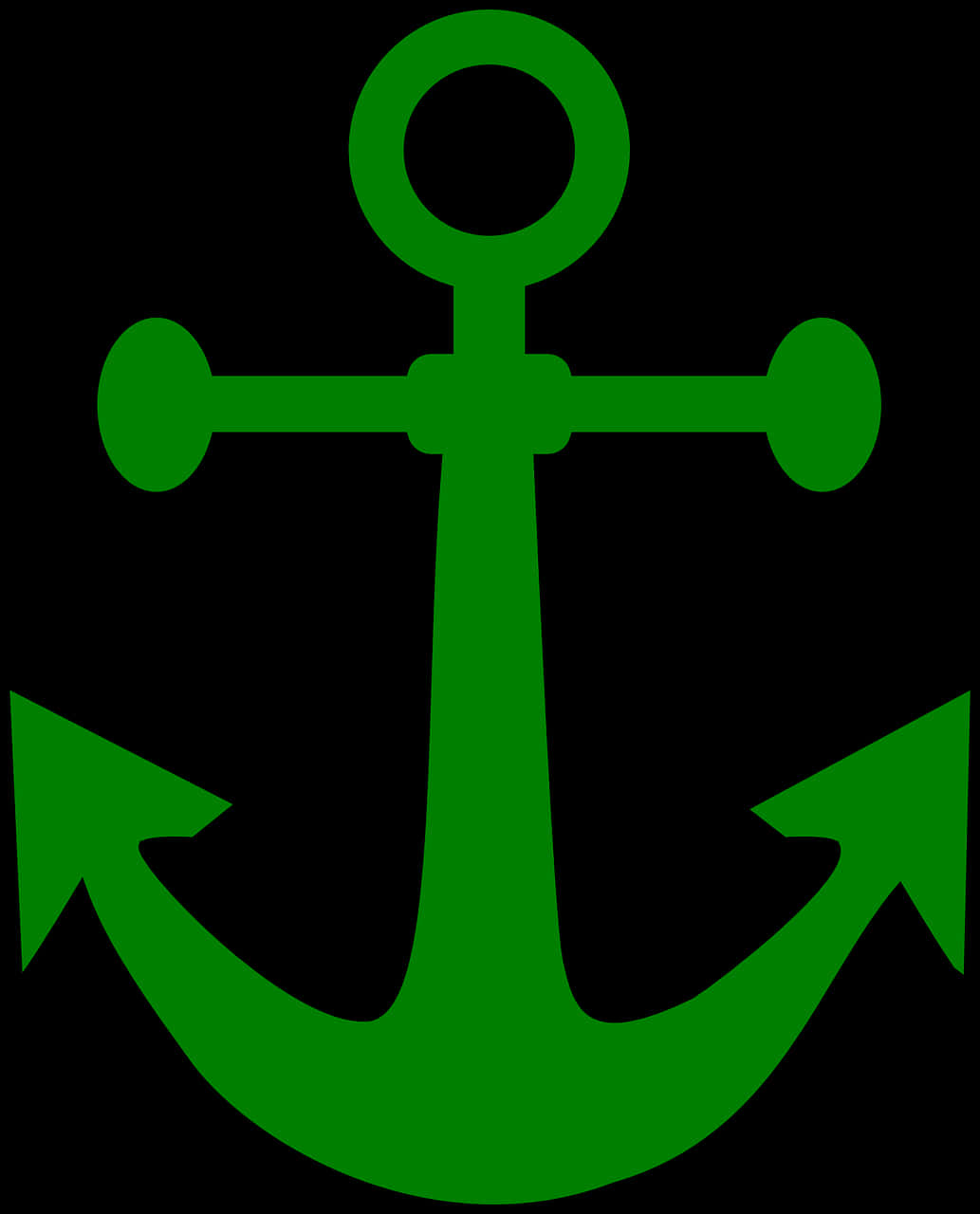 Green Anchor Graphic PNG