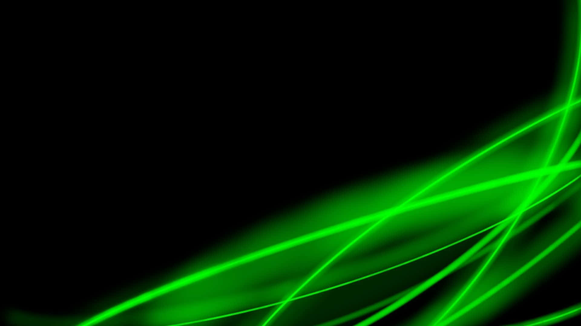Lime Green Line In Green And Black Background