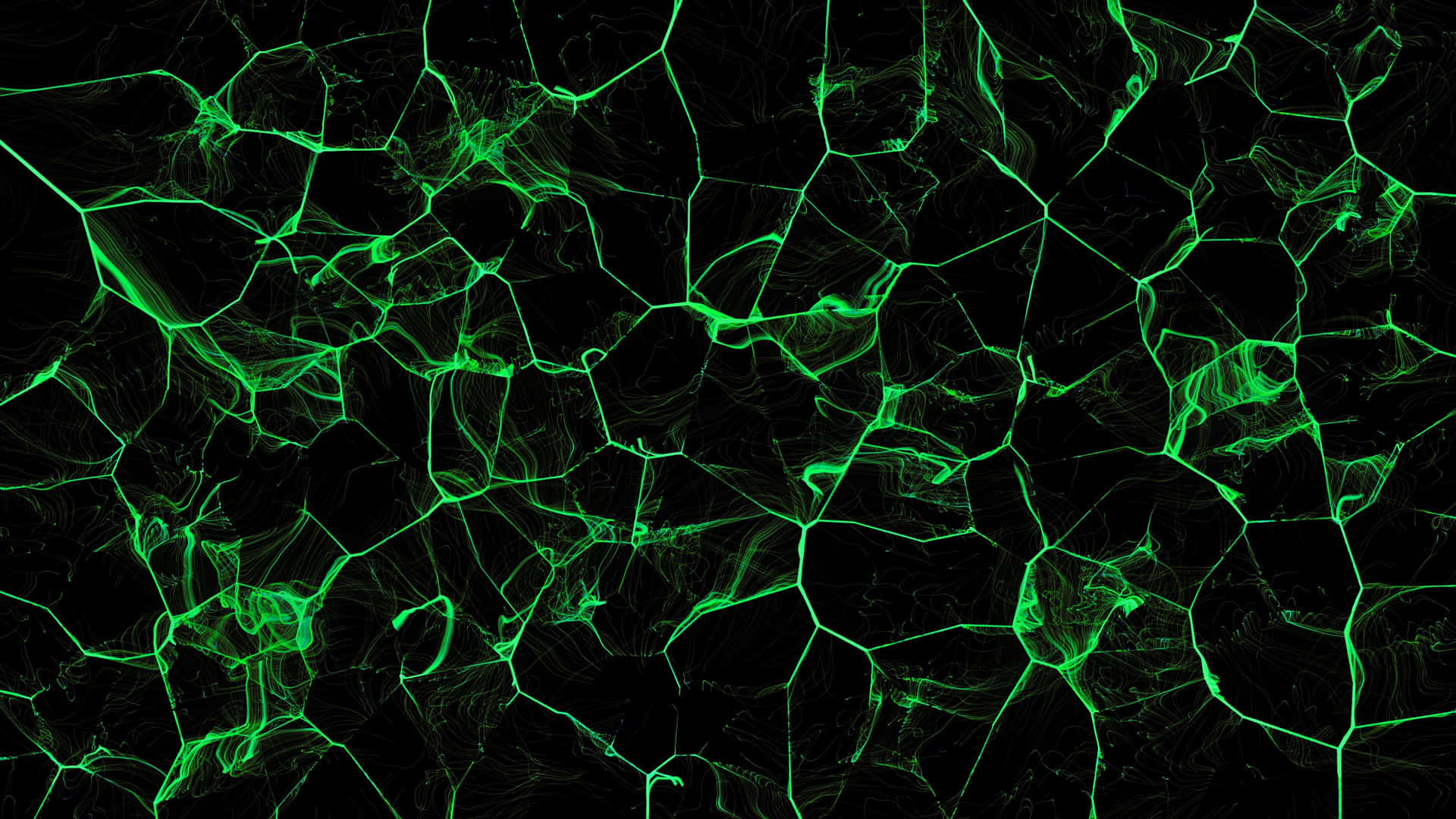 Cracked Green And Black Background