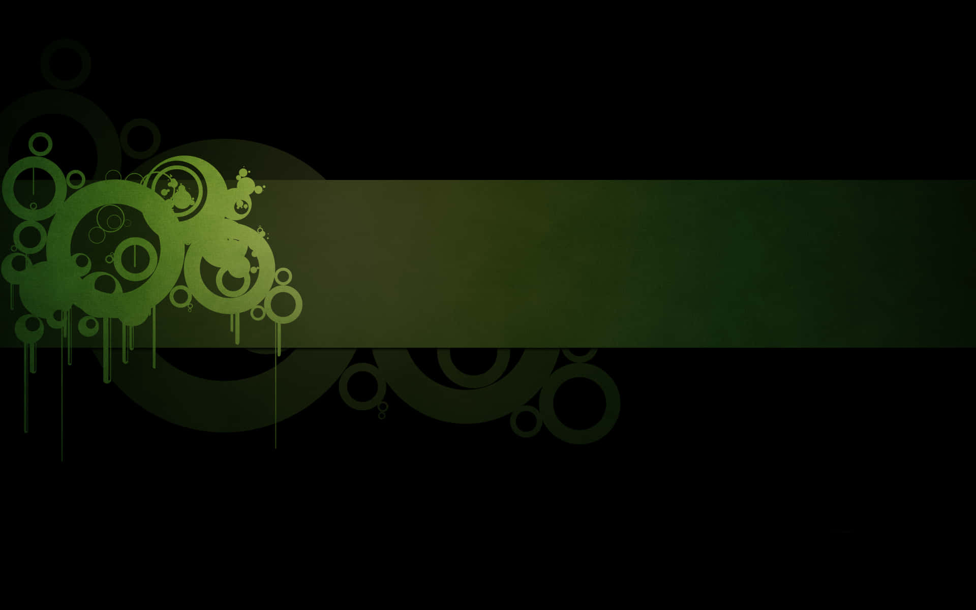 Green And Black Background With Circle