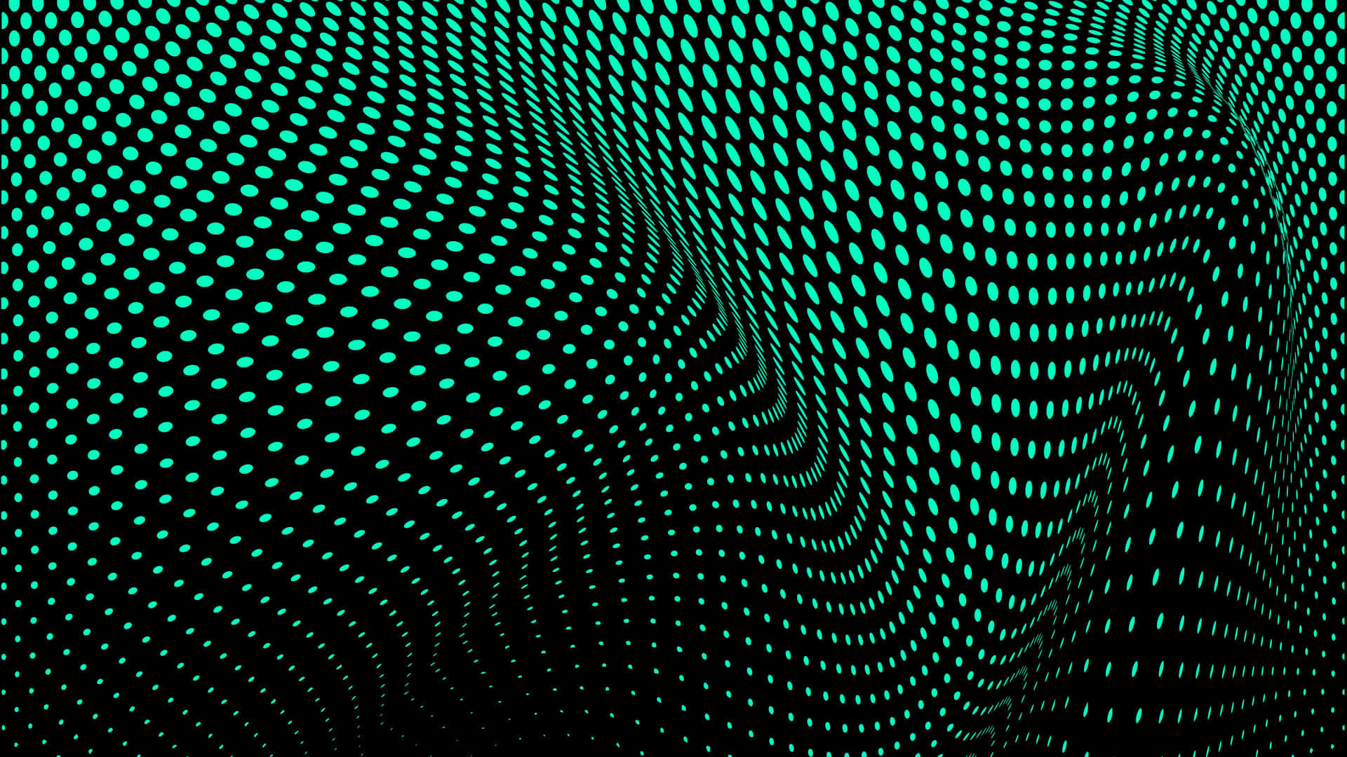 Glowing Dots on a Green and Black Background