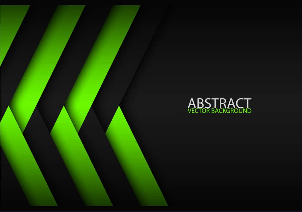 Abstract Vector Green And Black Background