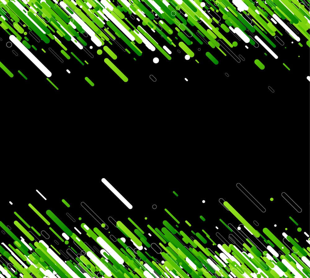 Stunning Abstract Blend of Green and Black