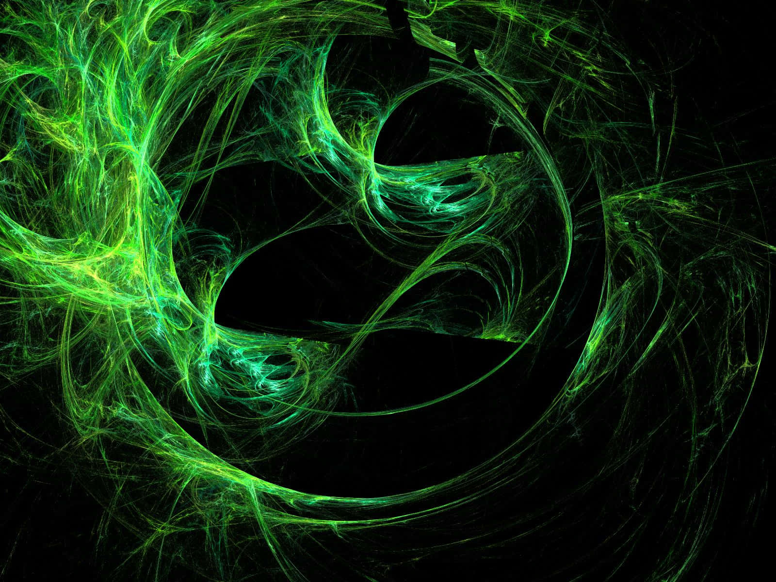 Abstract Green and Black Gradient Background