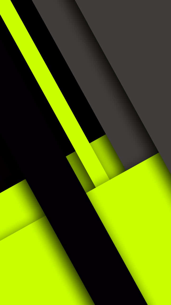 Amoled Line In Green And Black Background