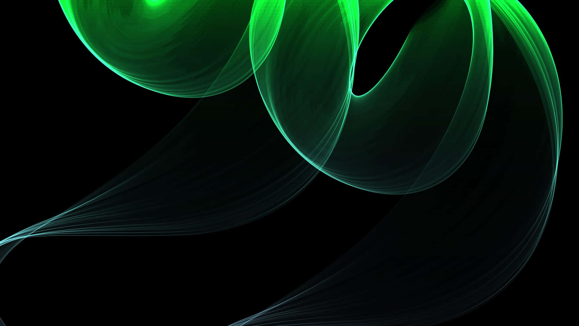 Transparent Free-Shaped Green And Black Background
