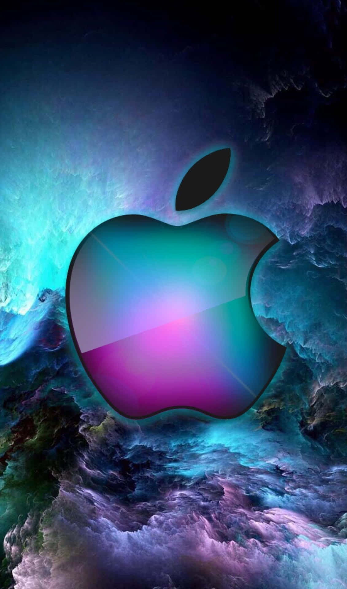 Grøn og lilla logo fantastisk Apple HD iPhone tapet Wallpaper