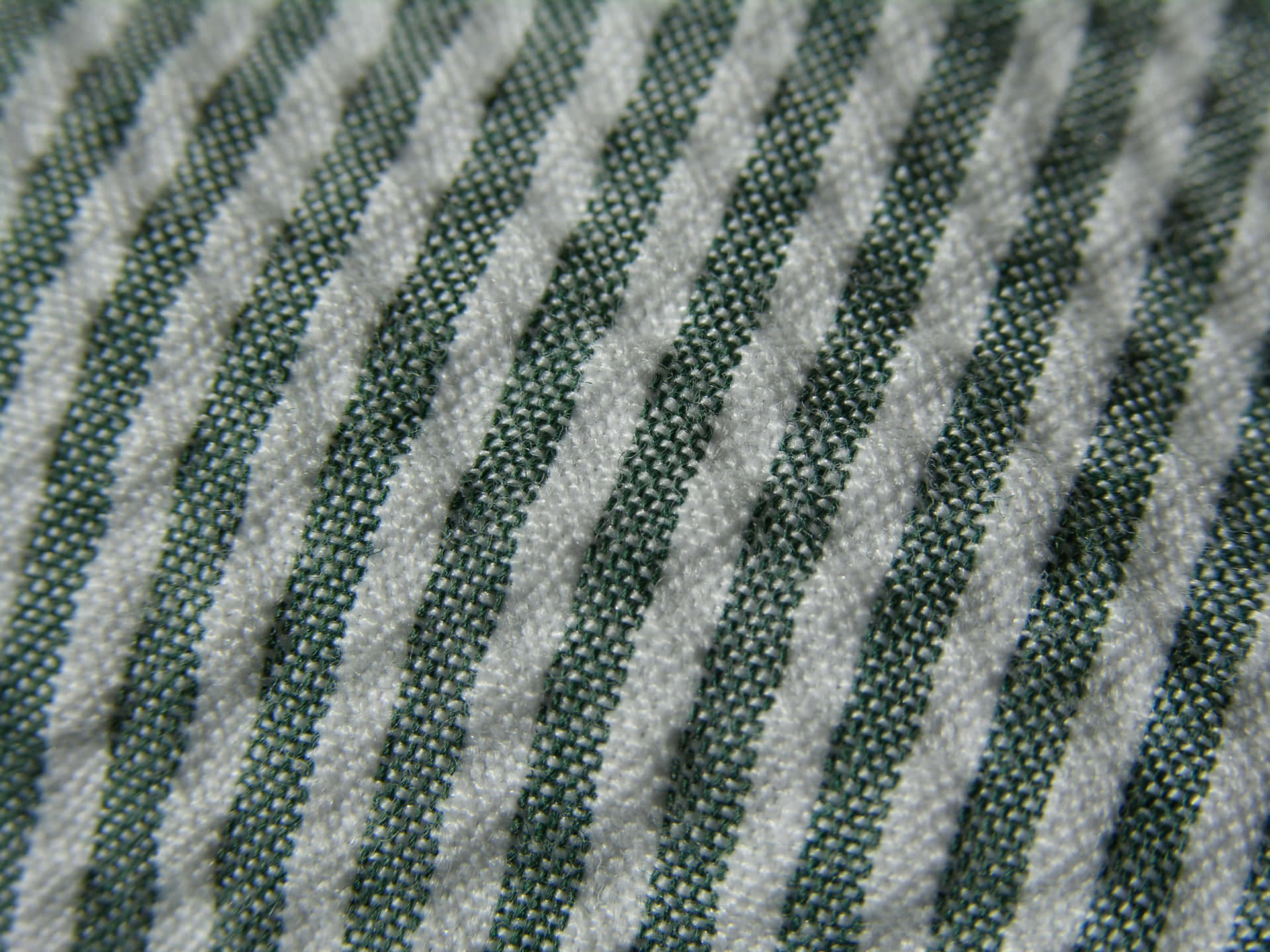 Green And White Striped Fabric Texture Wallpaper