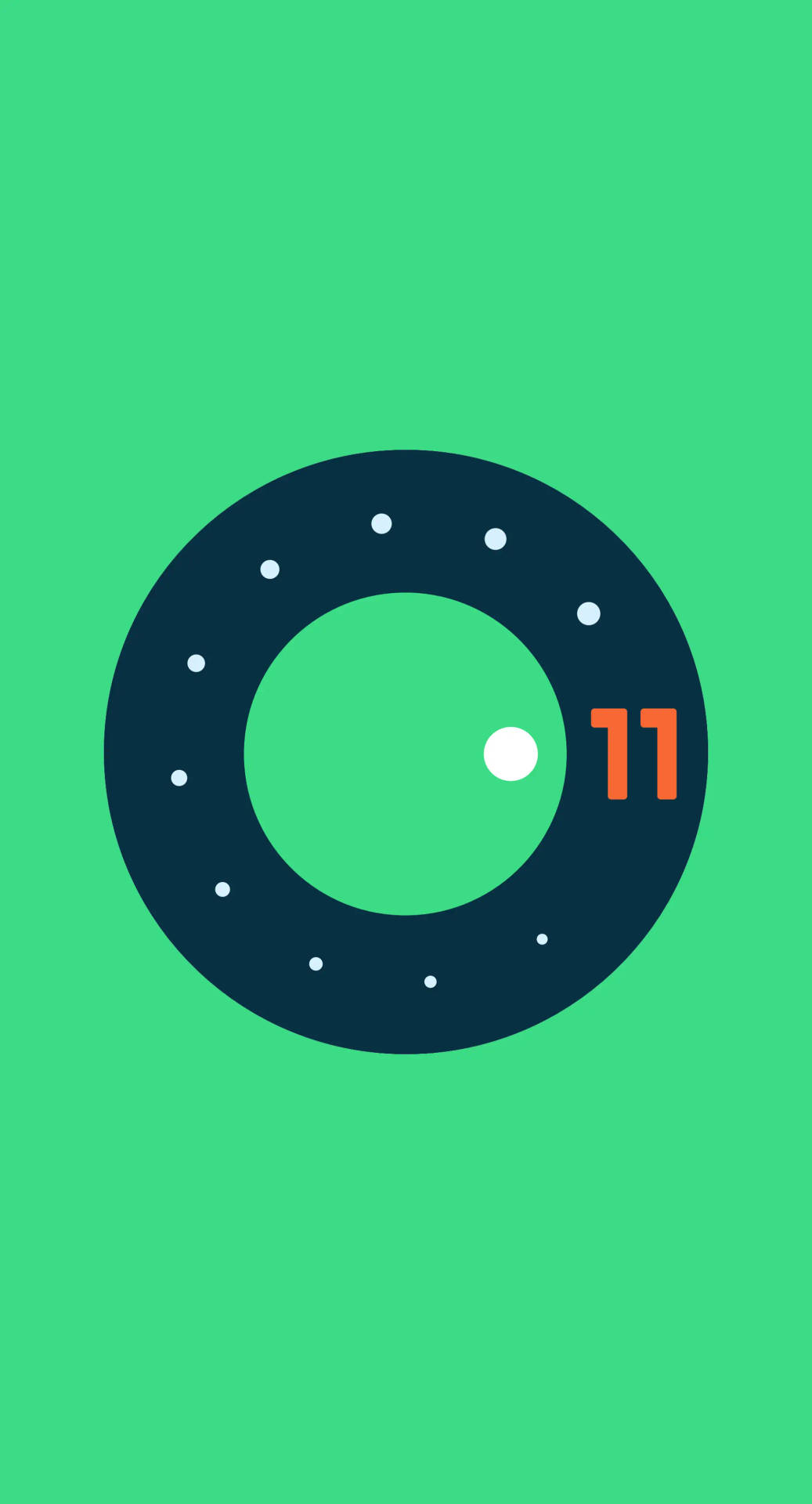 Green Android 11 Logo Wallpaper