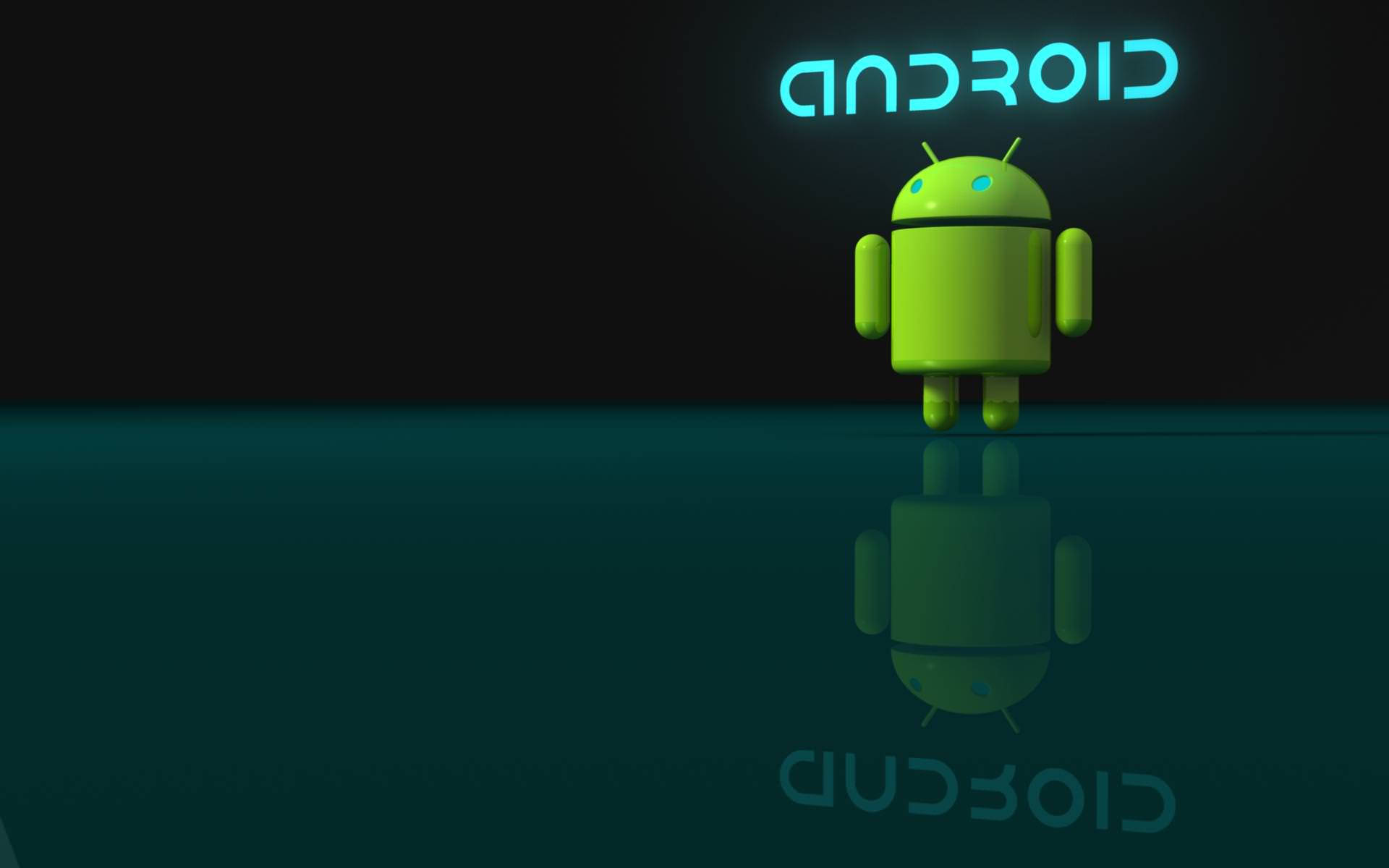 Green Android robot wallpaper.