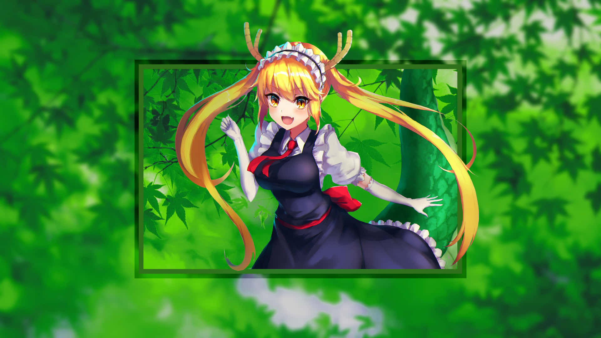 Dive into the magical green world of anime Wallpaper