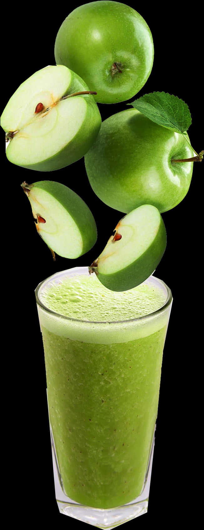 Green Apple Juice Freshness PNG