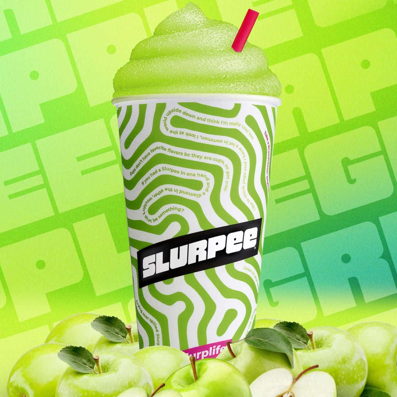 Green Apple Slurpee Cup Wallpaper