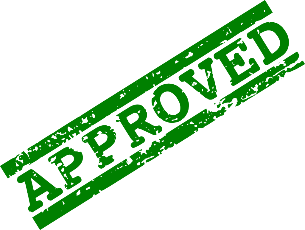 Green Approved Stamp PNG