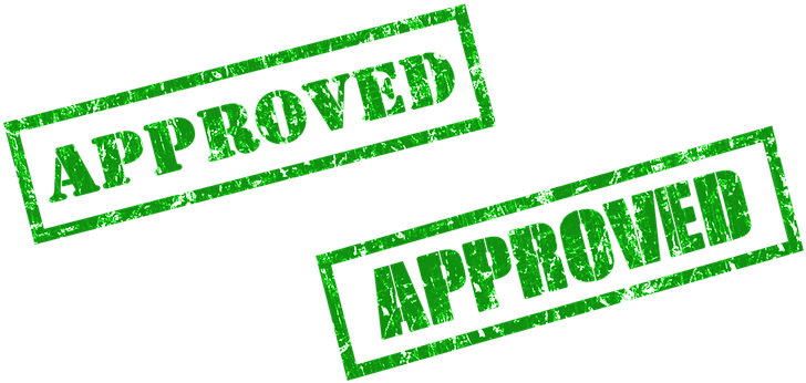 Green Approved Stamps PNG