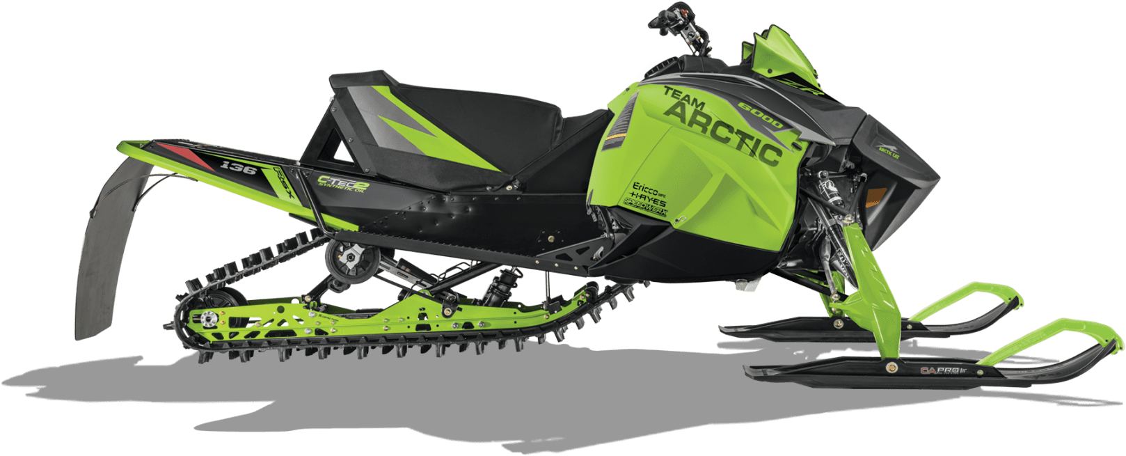 Green Arctic Cat Snowmobile PNG