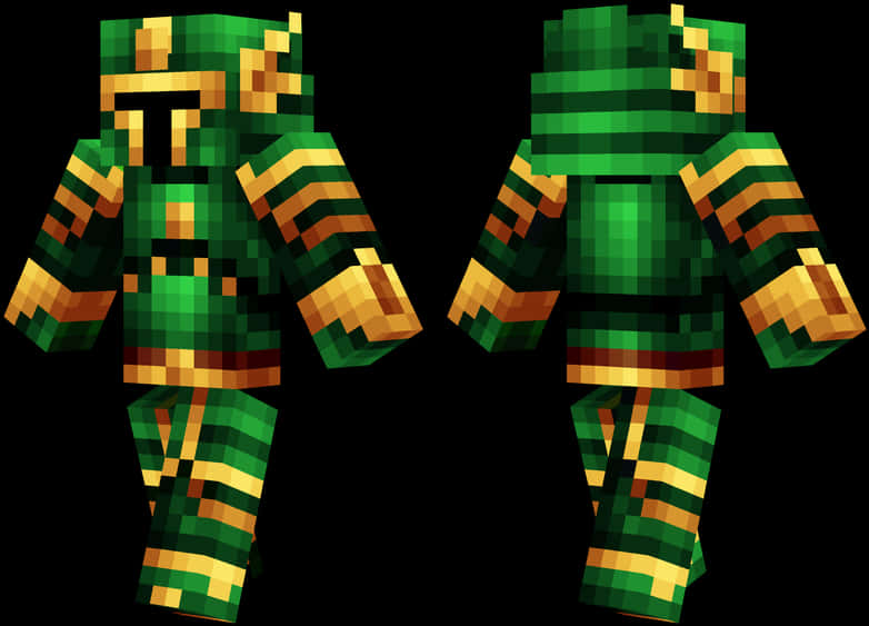 Green Armor Minecraft Skin PNG