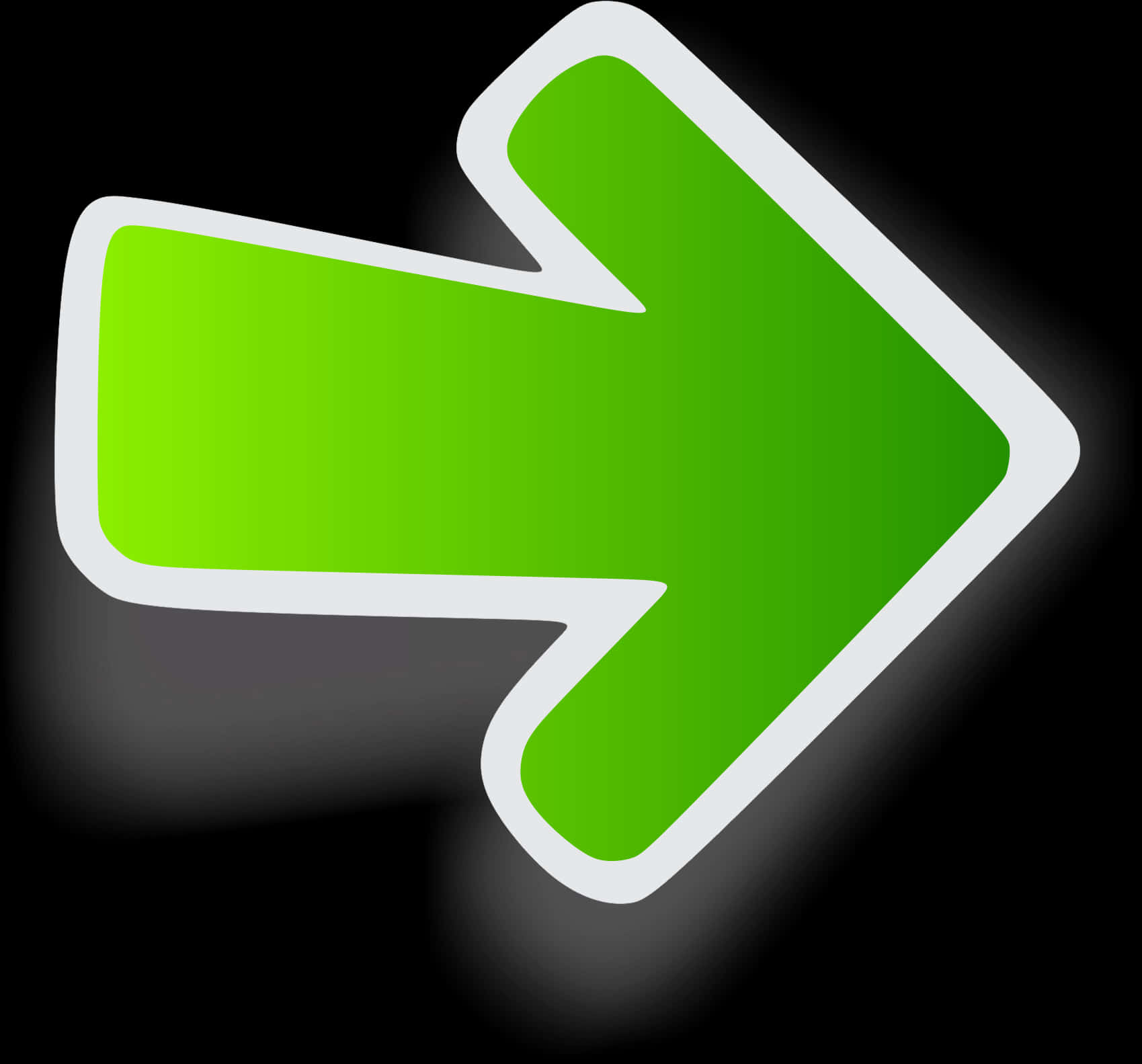 Green Arrow Direction Sign PNG