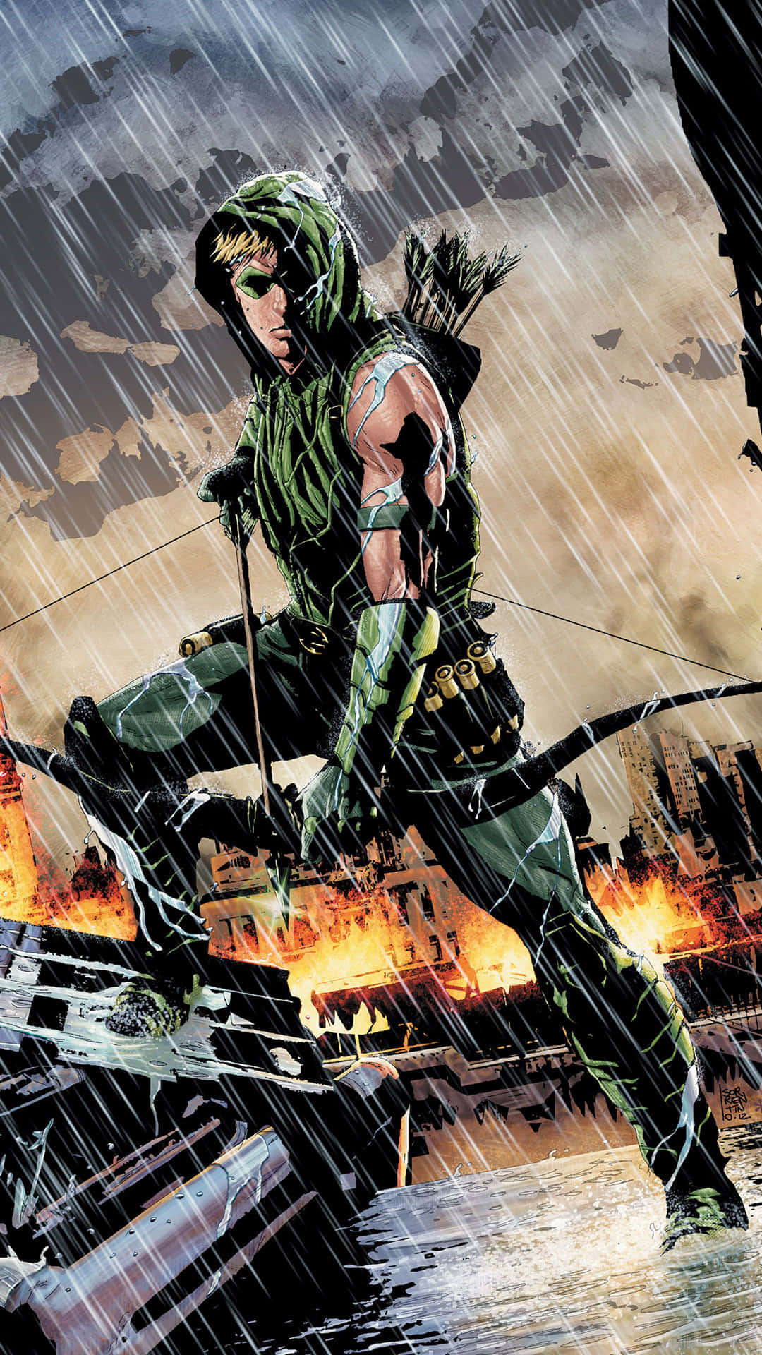 Get Premium Protection With A Green Arrow Iphone Case. Wallpaper