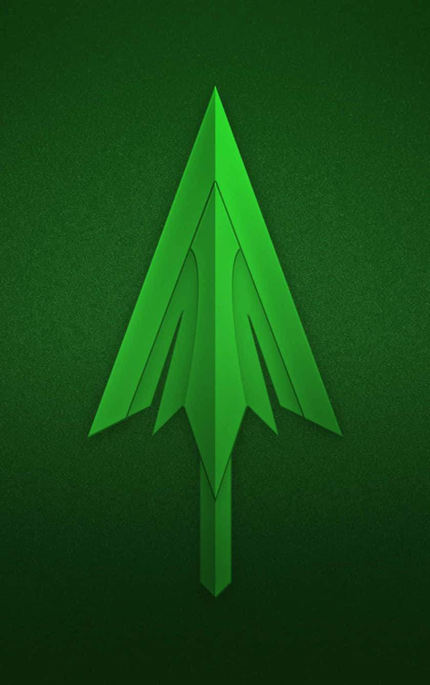 Beskyt din iPhone med den grønne pil design Wallpaper