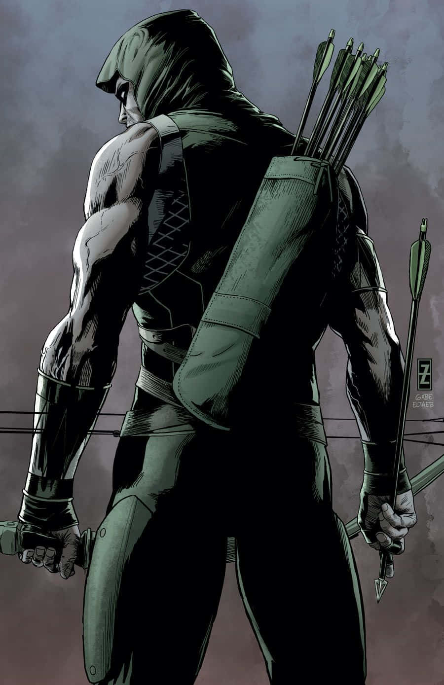 Protect Your Iphone With Green Arrow's Intense Vigilance! Wallpaper