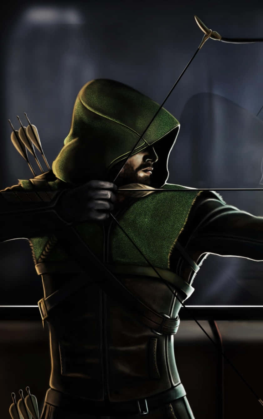First Look At The New Green Arrow Iphone Wallpaper