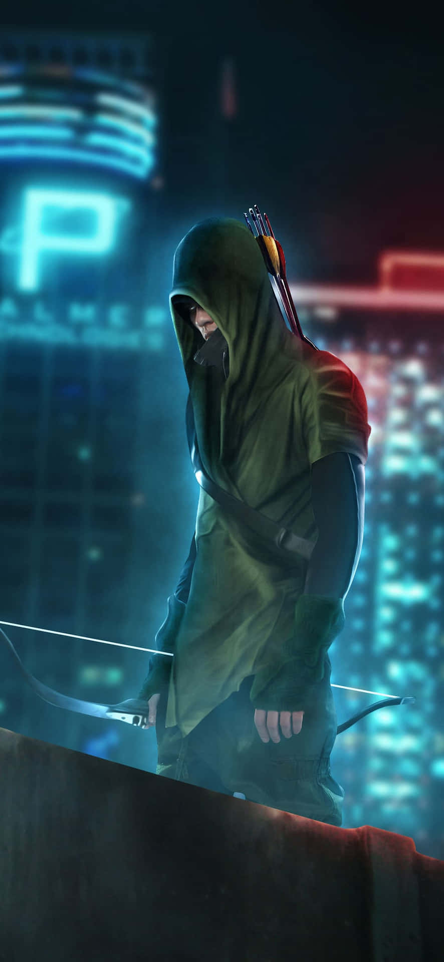 A Futuristic And Stylish Edition Of The Popular Green Arrow Iphone Wallpaper