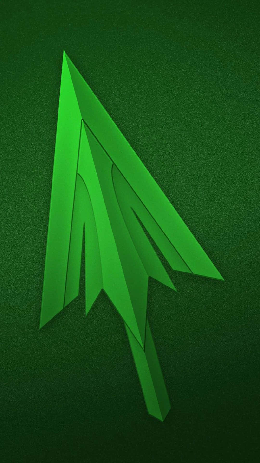 Nyd en pixel-perfekt mobiloplevelse med det grønne pile iPhone-tapet. Wallpaper