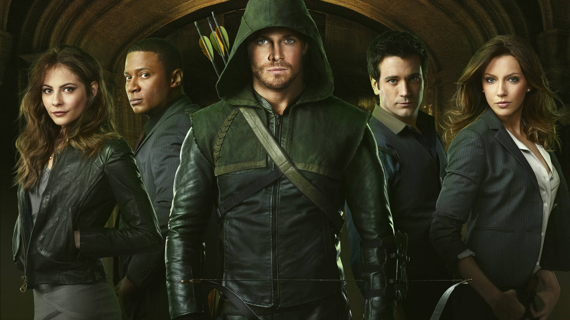 Green Arrow Main Cast Wallpaper