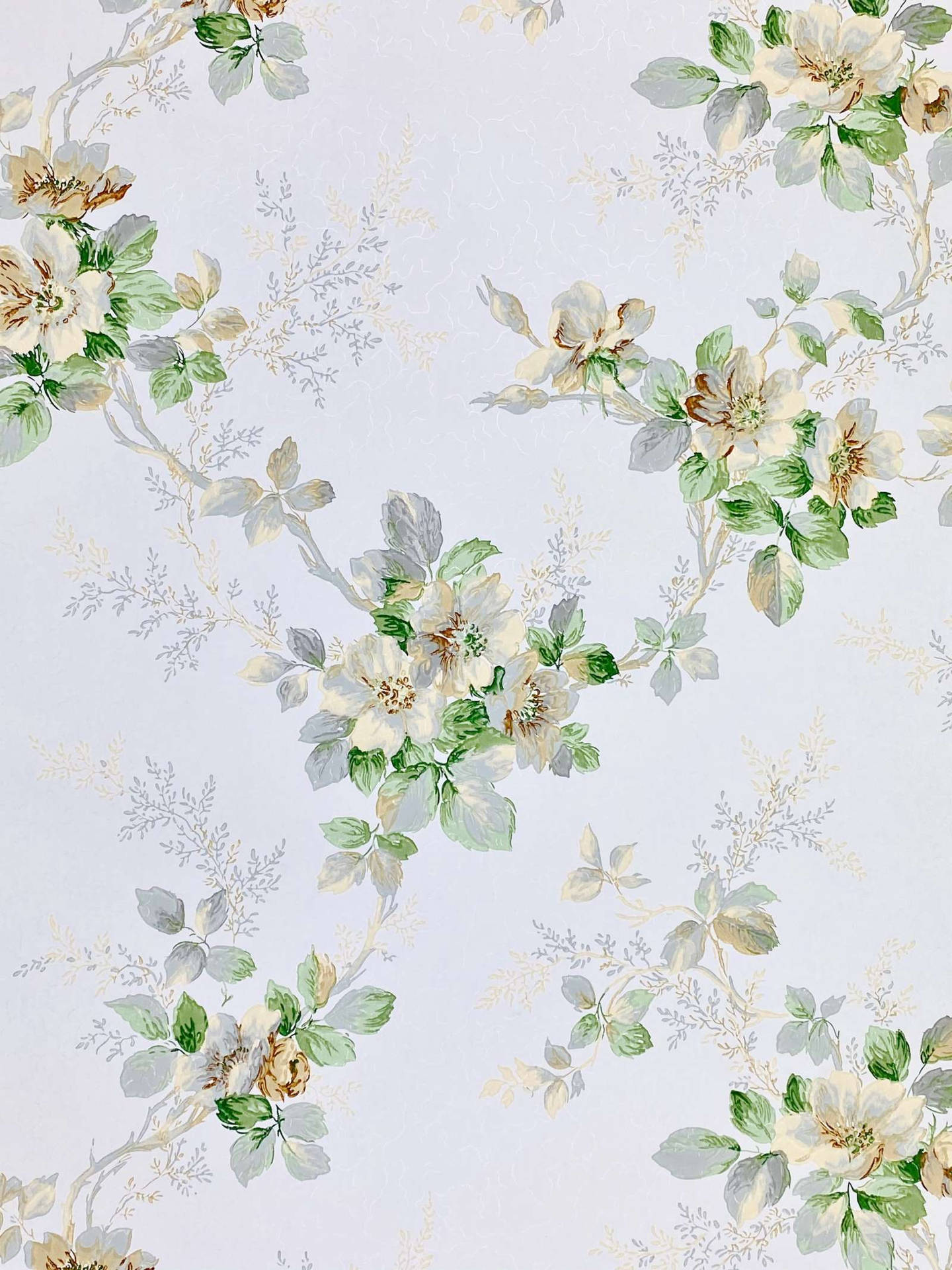 Grønkunst Blomstertapet Til Telefon Wallpaper