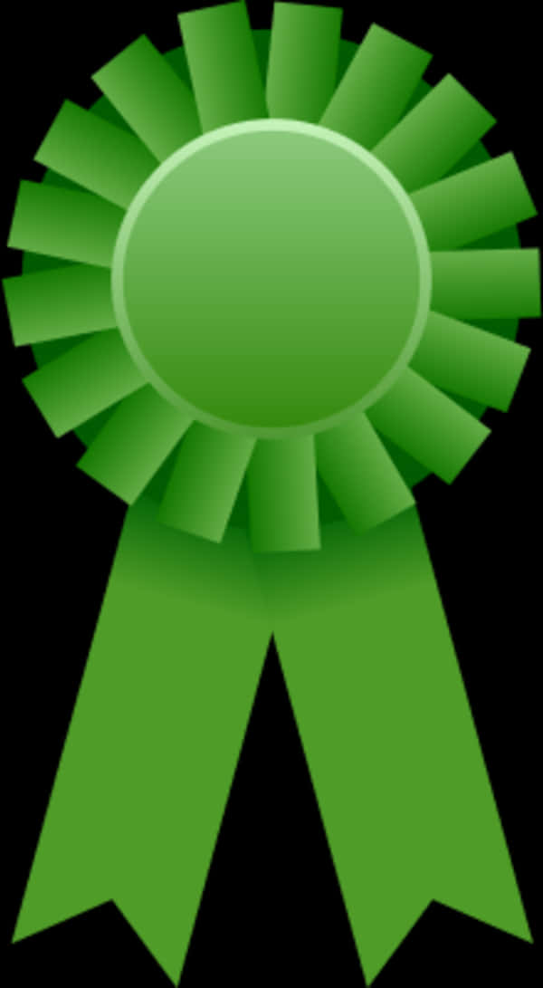 Green Award Ribbon Graphic PNG